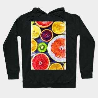 Colorful Citrus Fruits Kiwi Orange Pomegranate - For Fruit Lovers. Hoodie